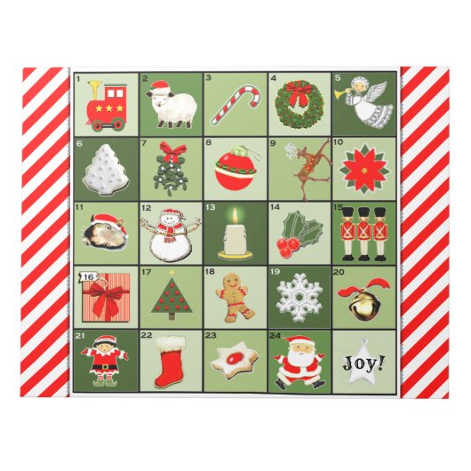 Bloc-note Calendrier de l'Avent de Noël (Devant)