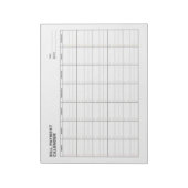 Bloc-note Calendrier de planification des paiements de factu (Tourné)