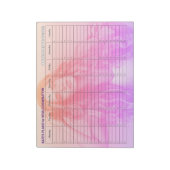 Bloc-note Calendrier de rendez-vous hebdomadaire personnalis (Tourné)