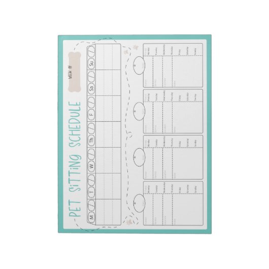 Bloc-note Calendrier de sélection des animaux de compagnie (Tourné)