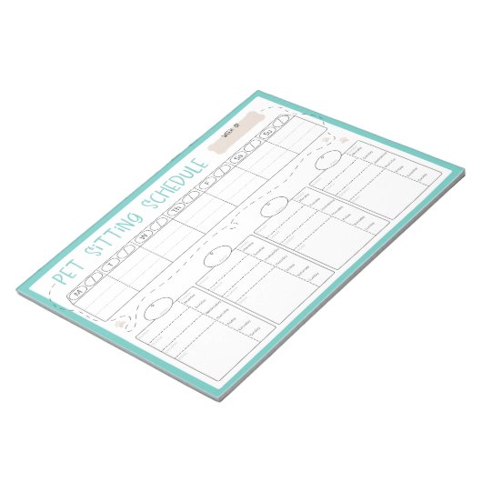 Bloc-note Calendrier de sélection des animaux de compagnie (Incliné)