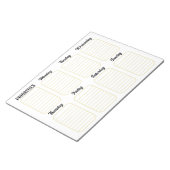 Bloc-note Calendrier du planificateur hebdomadaire Éteignez (Incliné)