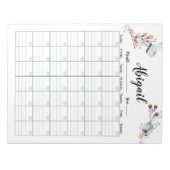 Bloc-note Calendrier du planificateur mensuel perpétuel mou  (Devant)