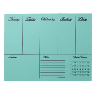 Bloc-note Calendrier hebdomadaire