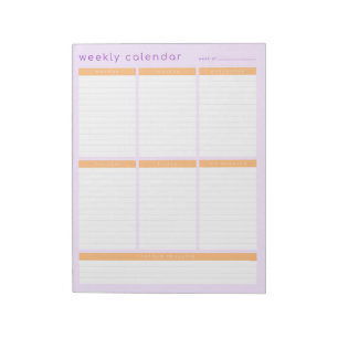Bloc-note Calendrier hebdomadaire