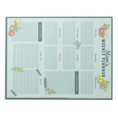 Bloc-note Calendrier hebdomadaire fleur sauvage (Devant)