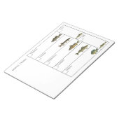 Bloc-note Calendrier hebdomadaire simple moderne pour pêcheu (Incliné)