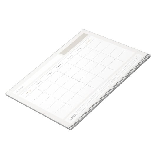 Bloc-note Calendrier mensuel (Incliné)