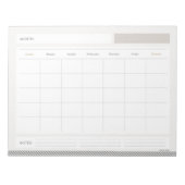 Bloc-note Calendrier mensuel (Devant)