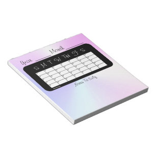 Bloc-note Calendrier mensuel de Miami Shimmer par Janz