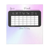 Bloc-note Calendrier mensuel de Miami Shimmer par Janz (Devant)