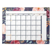 Bloc-note Calendrier mensuel de planification de la marine d (Devant)