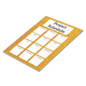 Bloc-note Calendrier mensuel de projet impression orange gro (Incliné)