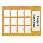Bloc-note Calendrier mensuel de projet impression orange gro (Devant)