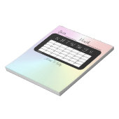 Bloc-note Calendrier mensuel de Shimmer du planificateur par (Tourné)