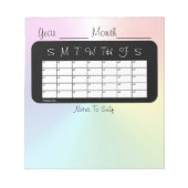 Bloc-note Calendrier mensuel de Shimmer du planificateur par (Devant)