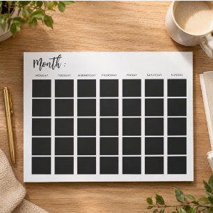 Bloc-note Calendrier mensuel vide