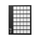 Bloc-note Calendrier mensuel vierge (Tourné)