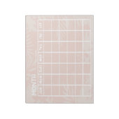 Bloc-note Calendrier non daté Peach (Tourné)