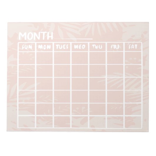 Bloc-note Calendrier non daté Peach (Devant)