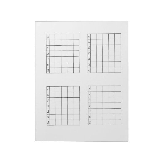 Bloc-note Calendrier Pad Blanc Triannuel (Tourné)