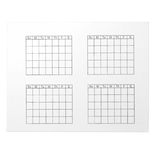 Bloc-note Calendrier Pad Blanc Triannuel (Devant)