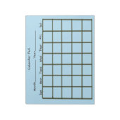 Bloc-note Calendrier Pad bleu clair (Tourné)