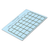 Bloc-note Calendrier Pad bleu clair (Incliné)