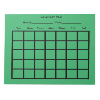 Bloc-note Calendrier Pad Green