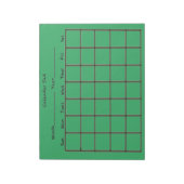 Bloc-note Calendrier Pad Green (Tourné)