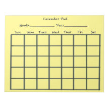 Calendrier Pad Jaune