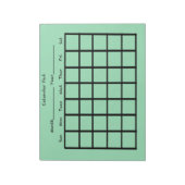 Bloc-note Calendrier Pad Light Vert (Tourné)