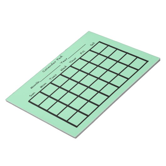 Bloc-note Calendrier Pad Light Vert (Incliné)