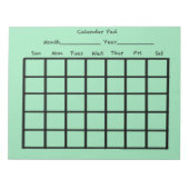 Bloc-note Calendrier Pad Light Vert (Devant)
