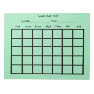 Bloc-note Calendrier Pad Light Vert