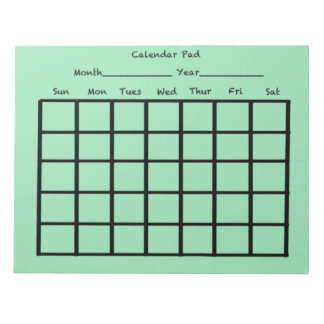 Bloc-note Calendrier Pad Light Vert