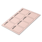 Bloc-note Calendrier personnalisé du planificateur hebdomada (Incliné)