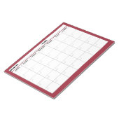 Bloc-note Calendrier vide minimal (Incliné)