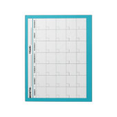Bloc-note Calendrier vide minimal (Tourné)
