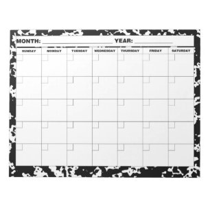 Bloc-note Calendrier vierge de composition