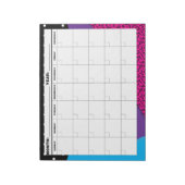 Bloc-note Calendrier vierge géométrique des années 80 (Tourné)