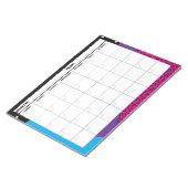 Bloc-note Calendrier vierge géométrique des années 80 (Incliné)