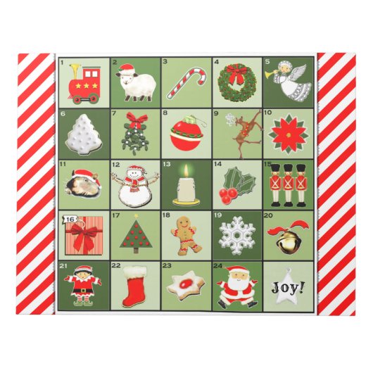 Bloc-note Calendriers de l'Avent de Noël (Devant)