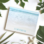 Bloc-note Californie - plage des vagues de l'océan<br><div class="desc">Détendez-vous en regardant les vagues entrer et sortir. Respire, explorer, et profiter de la solitude d'une plage de Californie vide avec cette superbe photo de mousse océanique bleu pastel et blanc personnalisée 11"x8.5". Fait un cadeau réfléchi et customisé pour un ami ou vous-même! Entrez simplement votre nom ou votre message...</div>