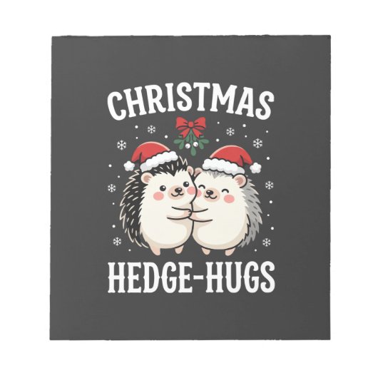 Bloc-note Câlins de Noël au Hérisson Mignon Vacances de Noël (Devant)