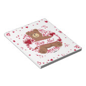Bloc-note Câlins ! Ours en peluche de la Saint-Valentin (Incliné)