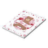 Bloc-note Câlins ! Ours en peluche de la Saint-Valentin (Tourné)