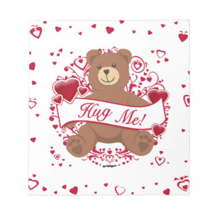 Bloc-note Câlins ! Ours en peluche de la Saint-Valentin