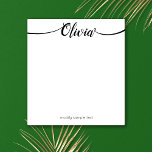 Bloc-note Calliage de script manuscrit blanc simple<br><div class="desc">Customiser facilement le texte de calligraphie en arrangeant des swashes pour se connecter aux lettres de première et dernière. Si vous avez besoin d'aide, n'hésitez pas à me contacter ! Pour plus de matériel marketing de mise en correspondance, de conception personnalisée ou de demande de logo, veuillez me contacter à...</div>
