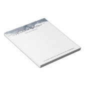 Bloc-note Calligraphie Abstraite de l'aquarelle gris profond (Incliné)